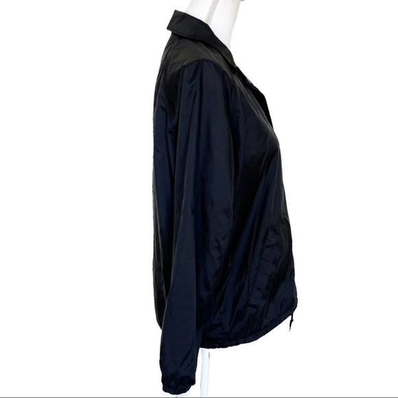 OBEY Unisex Size Small Black Windbreaker Jacket Snap Front Collar Streetwear - Picture 3 of 7